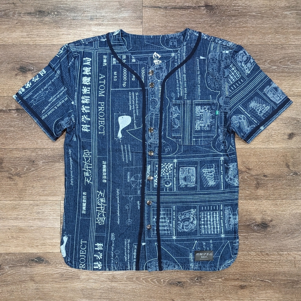 Bait x Astro Boy denim baseball (BLUE) jersey - SIZE XL